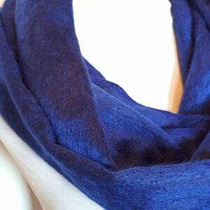 Elegant Blue Infinity Alpaca Scarf